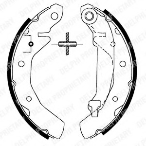 LS1821 Delphi Комплект тормозных колодок