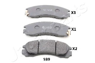 Купить PA-599AF Japanparts Комплект тормозных колодок, дисковый тормоз в интернет-магазине Ravta – самая низкая цена