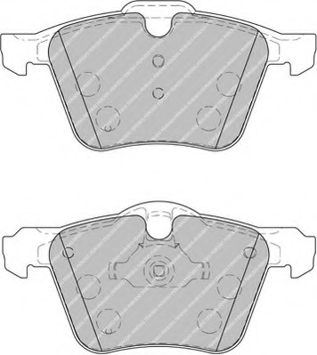 fdb1898 FERODO Комплект тормозных колодок, дисковый тормоз