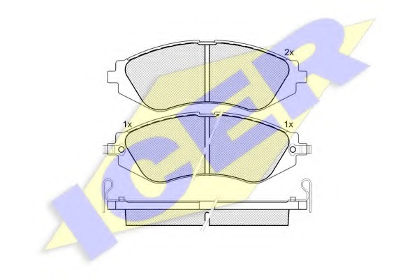 181263 ICER Комплект тормозных колодок, дисковый тормоз
