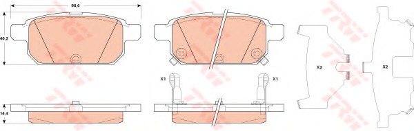 gdb3529 TRW Комплект тормозных колодок, дисковый тормоз