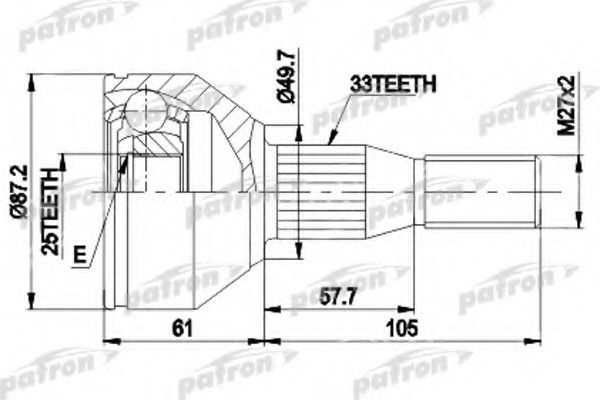 Купить pcv9110 PATRON Шарнирный комплект, приводной вал в интернет-магазине Ravta – самая низкая цена
