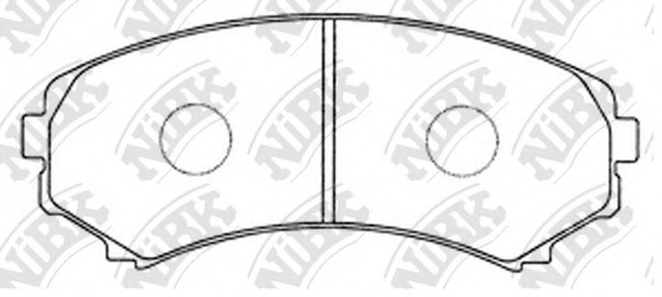 PN3414 NiBK Комплект тормозных колодок, дисковый тормоз