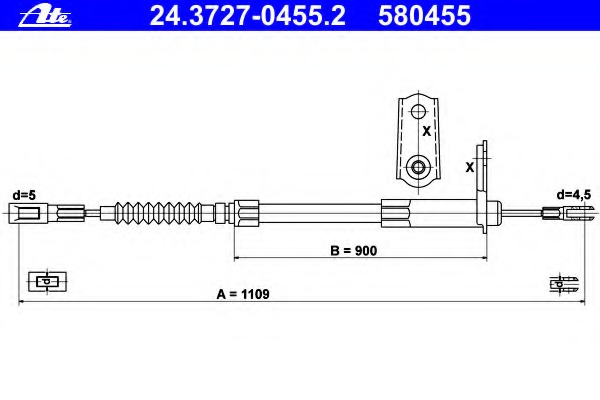 1987477750 BOSCH Трос, стояночная тормозная система