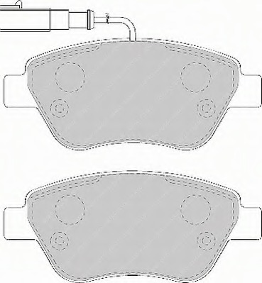 fdb1466 FERODO Комплект тормозных колодок, дисковый тормоз