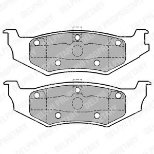 LP1162 Delphi Комплект тормозных колодок, дисковый тормоз