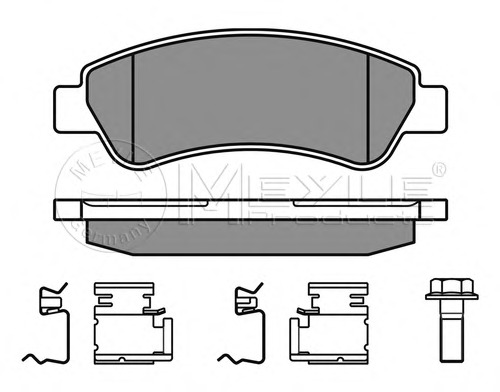 025 244 6519 MEYLE Комплект тормозных колодок, дисковый тормоз