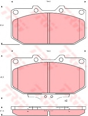 Купить gdb1006 TRW Комплект тормозных колодок, дисковый тормоз в интернет-магазине Ravta – самая низкая цена