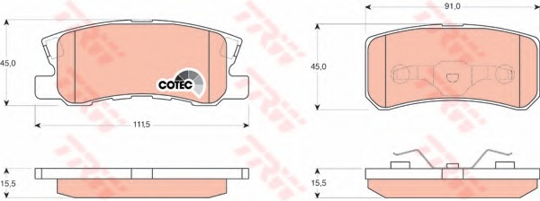 Купить GDB3247 TRW Комплект тормозных колодок, дисковый тормоз в интернет-магазине Ravta – самая низкая цена