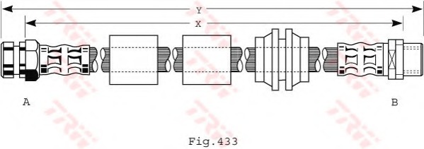 PHB440 TRW Тормозной шланг