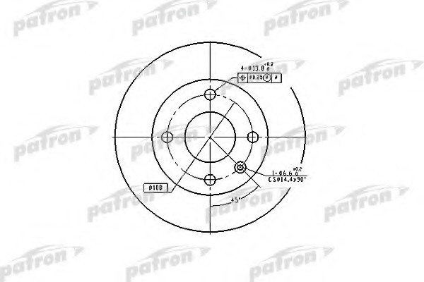 pbd2598 PATRON Тормозной диск