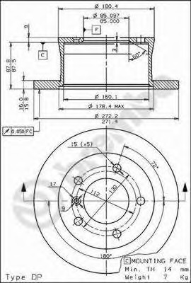 08.7725.10 BREMBO Тормозной диск