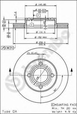09.5033.10 BREMBO Тормозной диск