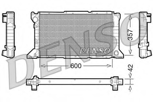 drm10100 DENSO Радиатор, охлаждение двигателя