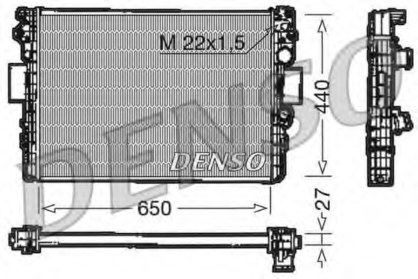 DRM12003 Denso Радиатор, охлаждение двигателя