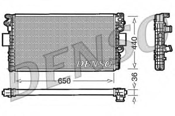 drm12004 DENSO Радиатор, охлаждение двигателя