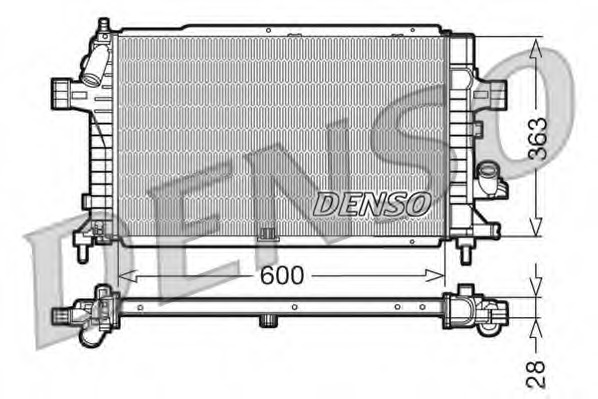 Купить DRM20102 Denso Радиатор, охлаждение двигателя в интернет-магазине Ravta – самая низкая цена