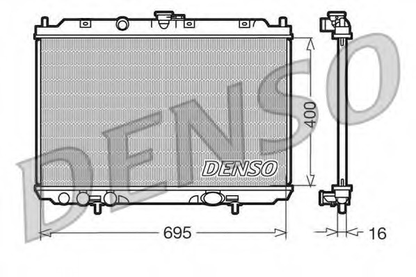 Купить DRM46013 Denso Радиатор, охлаждение двигателя в интернет-магазине Ravta – самая низкая цена