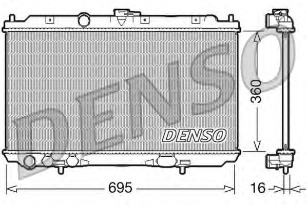 drm46027 DENSO Радиатор, охлаждение двигателя