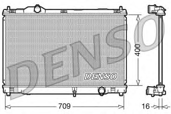 Купить DRM51008 Denso Радиатор, охлаждение двигателя в интернет-магазине Ravta – самая низкая цена