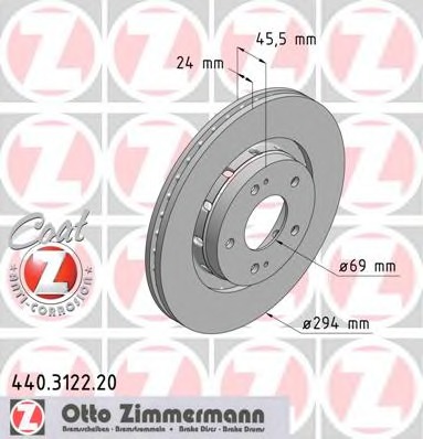 Купить 440.3122.20 ZIMMERMANN Тормозной диск в интернет-магазине Ravta – самая низкая цена