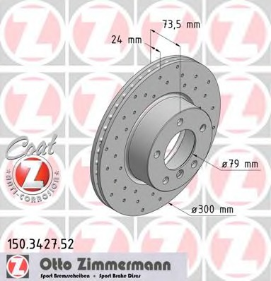 150.3427.52 ZIMMERMANN Тормозной диск