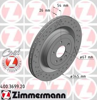 400.3699.20 ZIMMERMANN Тормозной диск