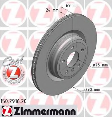 150.2916.20 ZIMMERMANN Тормозной диск