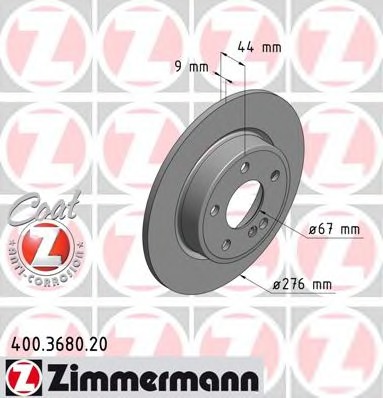 Купить 400.3680.20 ZIMMERMANN Тормозной диск в интернет-магазине Ravta – самая низкая цена