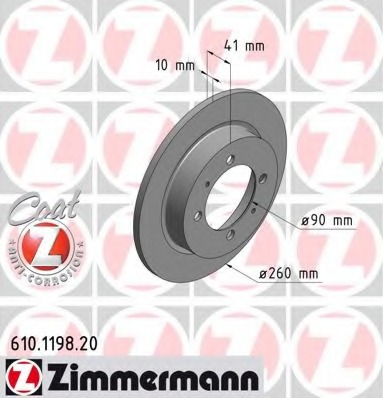 610.1198.20 ZIMMERMANN Тормозной диск