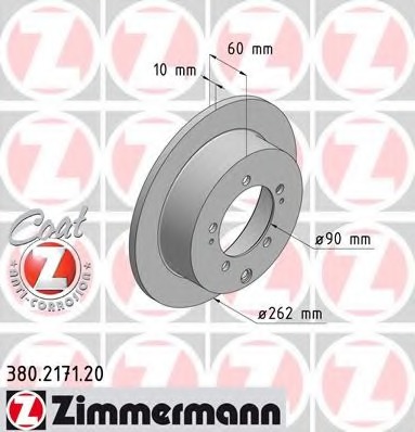 Купить 380.2171.20 ZIMMERMANN Тормозной диск в интернет-магазине Ravta – самая низкая цена