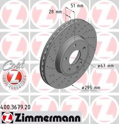Купить 400.3679.20 ZIMMERMANN Тормозной диск в интернет-магазине Ravta – самая низкая цена