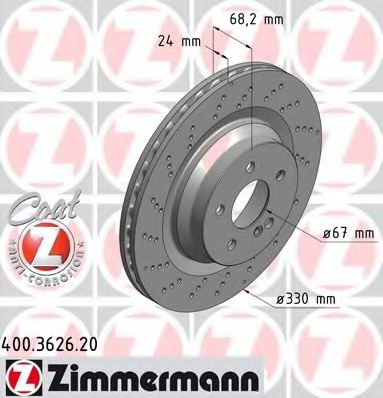 400.3626.20 ZIMMERMANN Тормозной диск