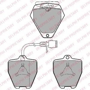 LP1024 Delphi Комплект тормозных колодок, дисковый тормоз