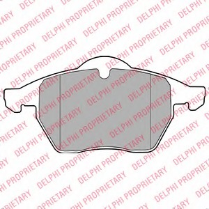 LP1407 Delphi Комплект тормозных колодок, дисковый тормоз