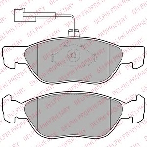 LP1586 Delphi Комплект тормозных колодок, дисковый тормоз