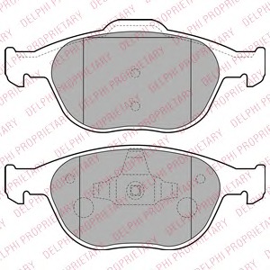 LP1724 Delphi Комплект тормозных колодок, дисковый тормоз