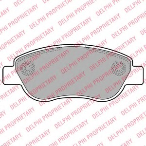 lp2075 DELPHI Комплект тормозных колодок, дисковый тормоз