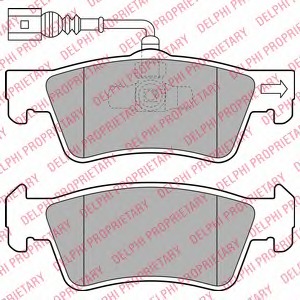 LP2087 Delphi Комплект тормозных колодок, дисковый тормоз