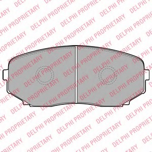 LP2098 Delphi Комплект тормозных колодок, дисковый тормоз