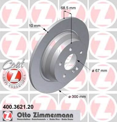 400.3621.20 ZIMMERMANN Тормозной диск