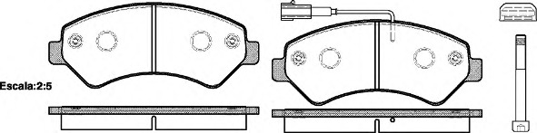 1275.01 REMSA Комплект тормозных колодок, дисковый тормоз