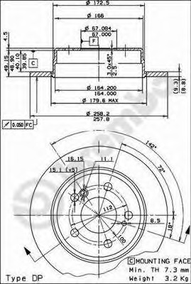 Купить 08.4738.14 BREMBO Тормозной диск в интернет-магазине Ravta – самая низкая цена