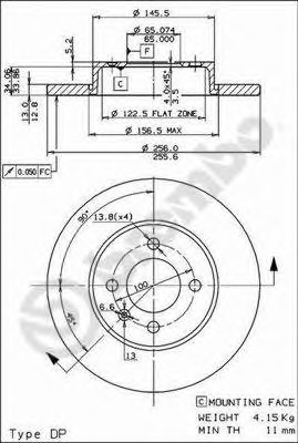 08.5149.14 BREMBO Тормозной диск