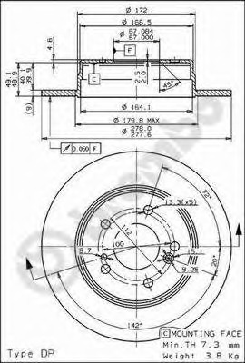 08.5178.31 BREMBO Тормозной диск