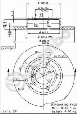 08.5359.11 BREMBO Тормозной диск