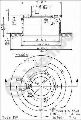 08.7725.20 BREMBO Тормозной диск