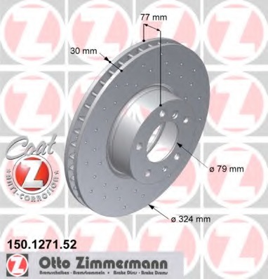 150.1271.52 ZIMMERMANN Тормозной диск