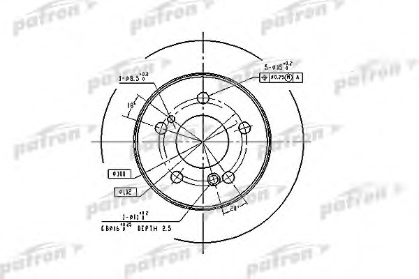 Купить pbd1583 PATRON Тормозной диск в интернет-магазине Ravta – самая низкая цена