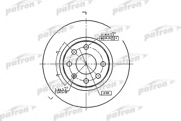pbd1625 PATRON Тормозной диск